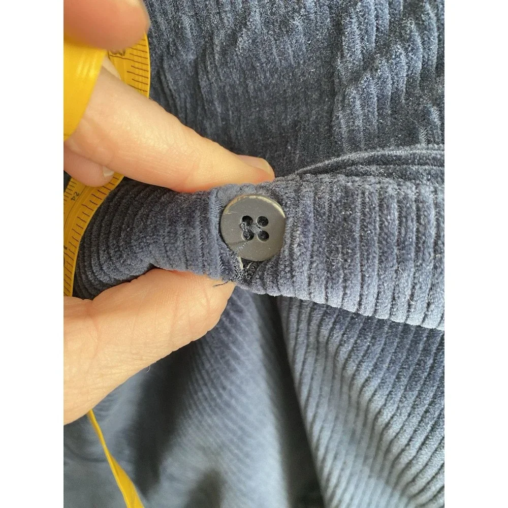 Faherty Drawstring Essential Knit Cord Corduroy Shorts, Navy Mens Size 2XL